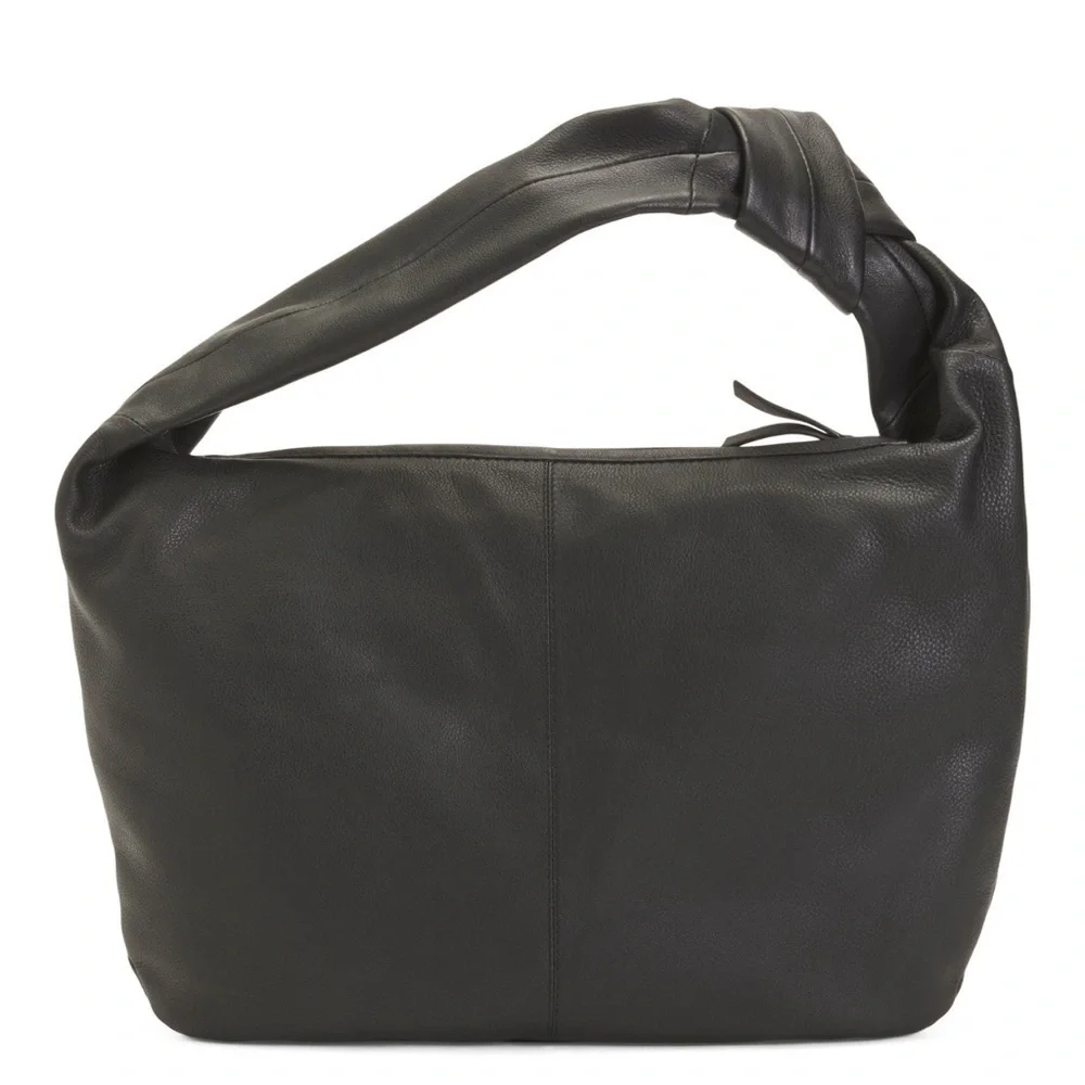 🔥🖤NWT-MADE IN INDIA, Leather Crescent super CUTE Knotted Shoulder Bag🖤🔥